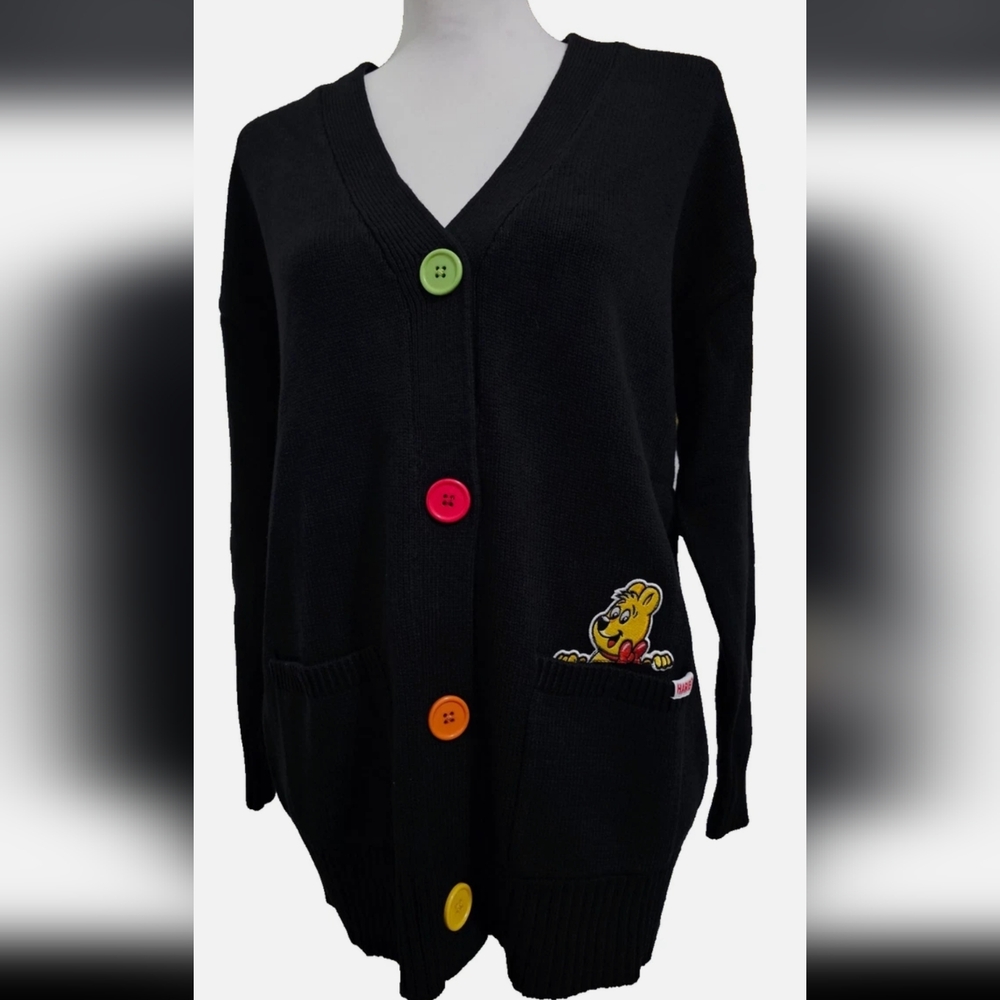 Harido Cardigan Sweater colorful buttons.